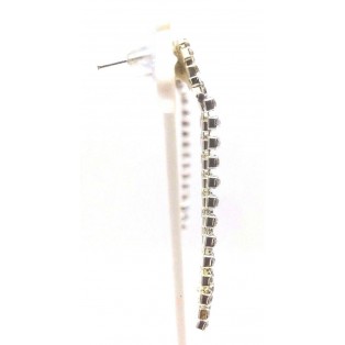Silver Oxidized Earring Jhumka Jhumki Imitation Ethnic Jewelry Long Dangle E69